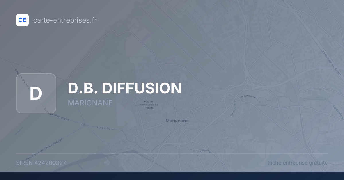 D.B. DIFFUSION — 424200327 — fiche entreprise
