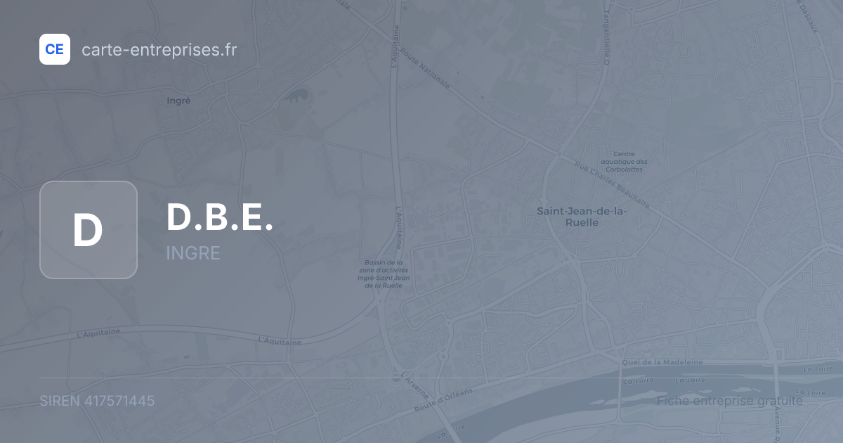 D.B.E. — 417571445 — fiche entreprise