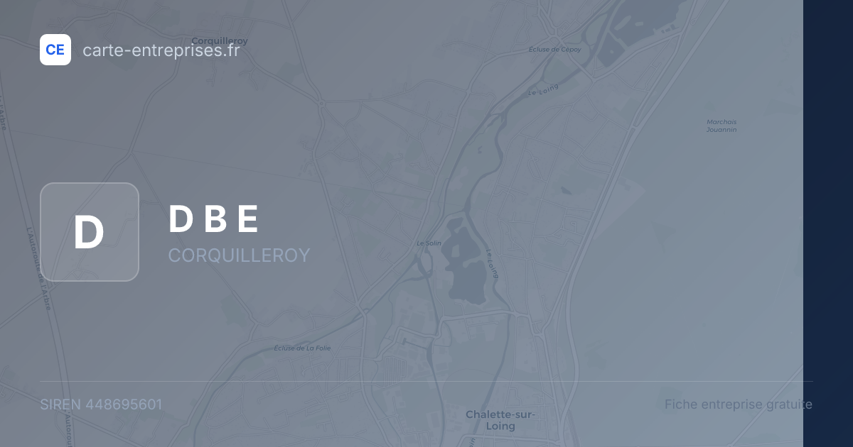 D B E — 448695601 — fiche entreprise