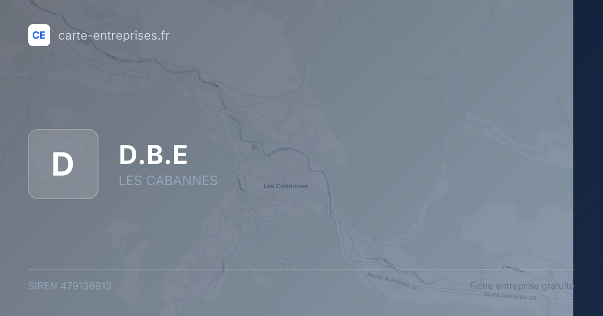D.B.E — 479136913 — fiche entreprise