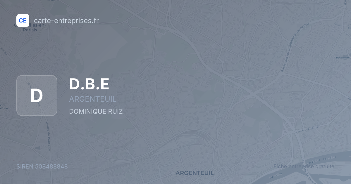 D.B.E — 508488848 — fiche entreprise
