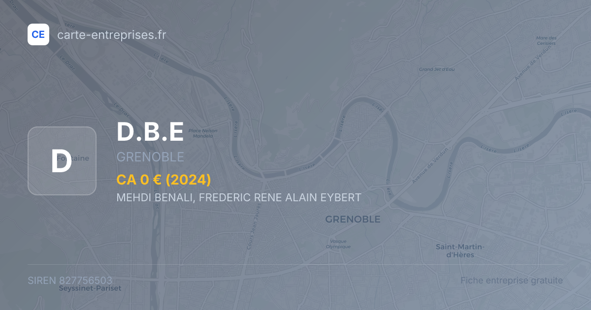 D.B.E — 827756503 — fiche entreprise