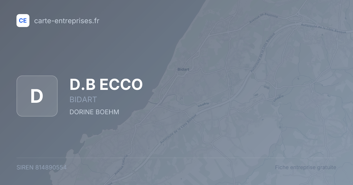 D.B ECCO — 814890554 — fiche entreprise