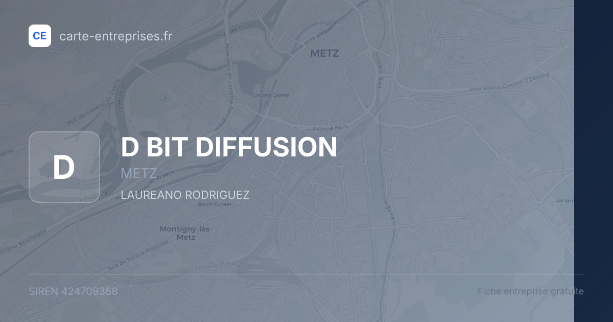 D BIT DIFFUSION — 424709368 — fiche entreprise