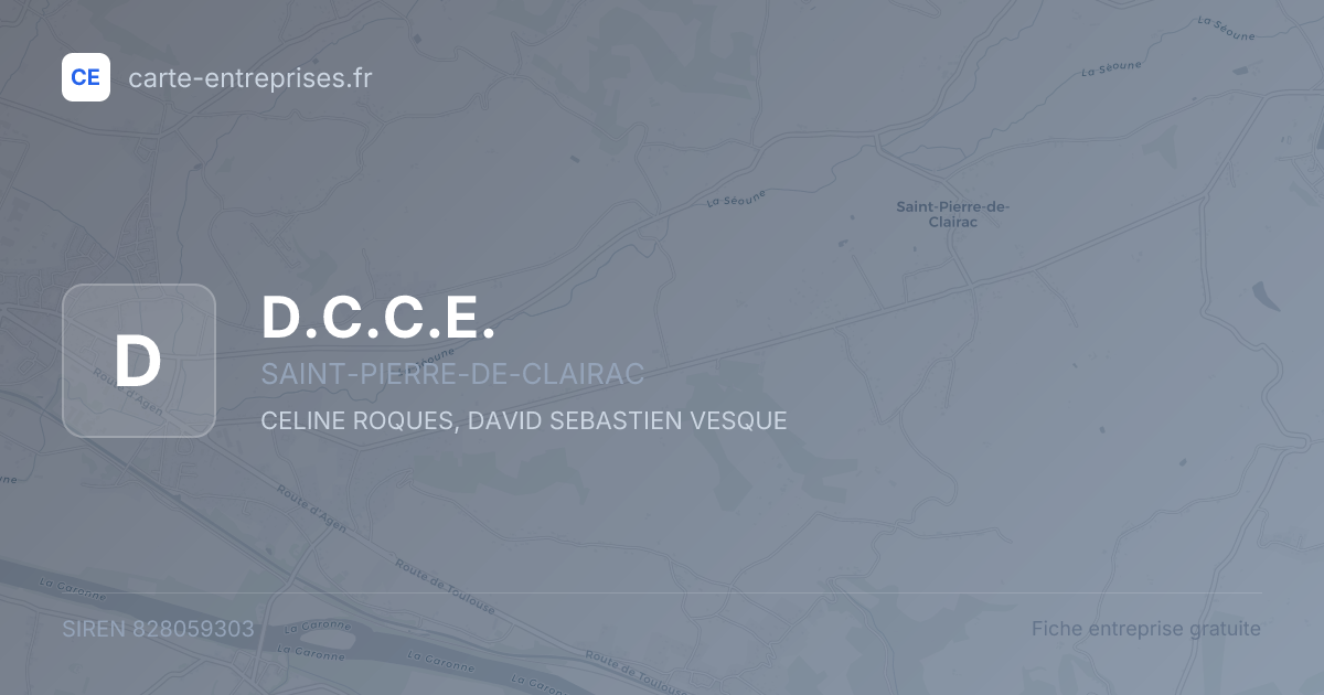 D.C.C.E. — 828059303 — fiche entreprise