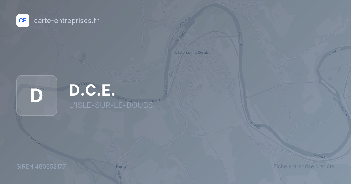 D.C.E. — 480852177 — fiche entreprise