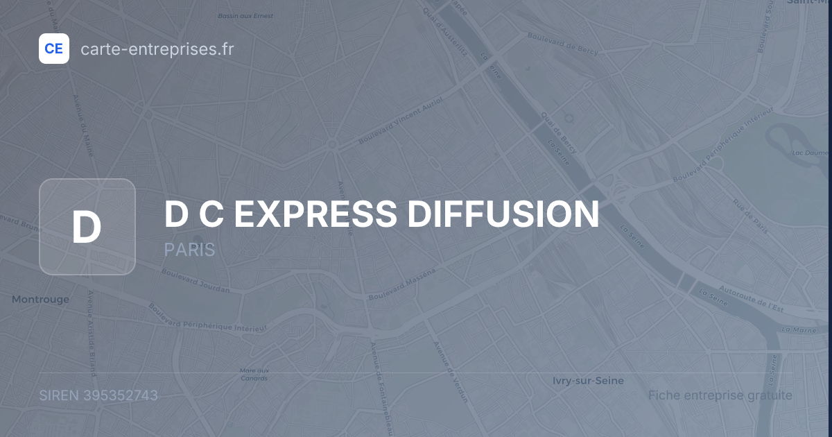 D C EXPRESS DIFFUSION — 395352743 — fiche entreprise