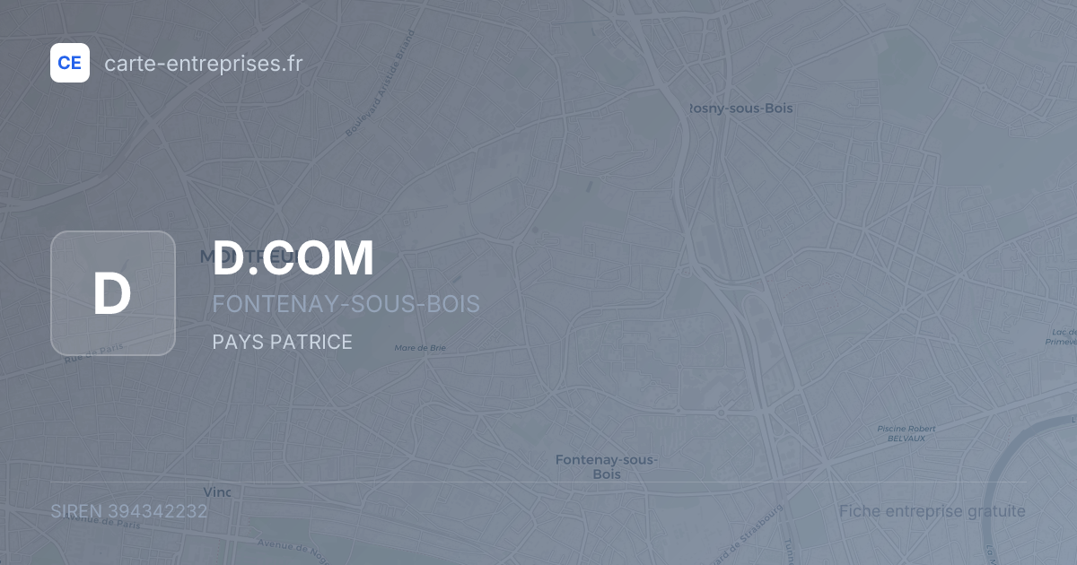 D.COM — 394342232 — fiche entreprise