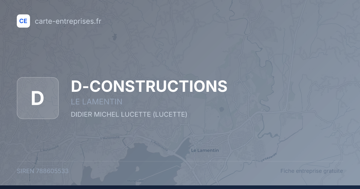 D-CONSTRUCTIONS — 788605533 — fiche entreprise