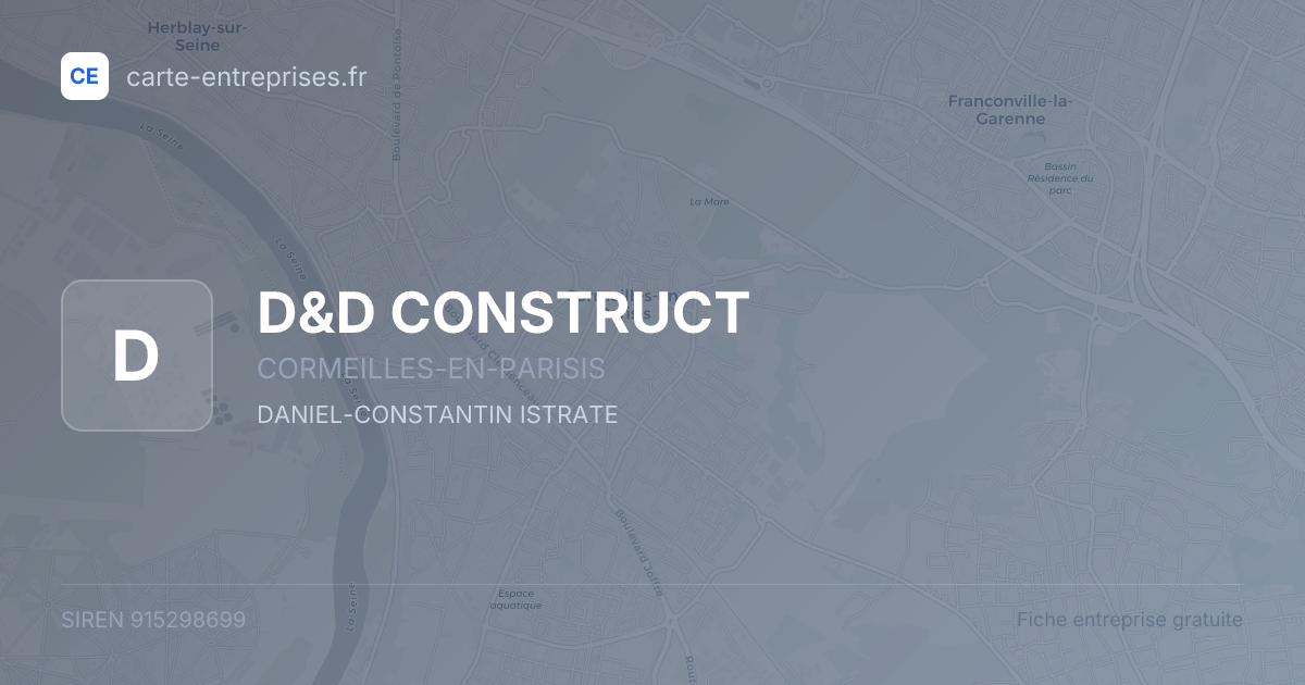 D&D CONSTRUCT — 915298699 — fiche entreprise