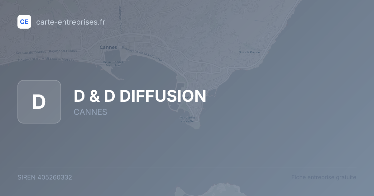 D & D DIFFUSION — 405260332 — fiche entreprise