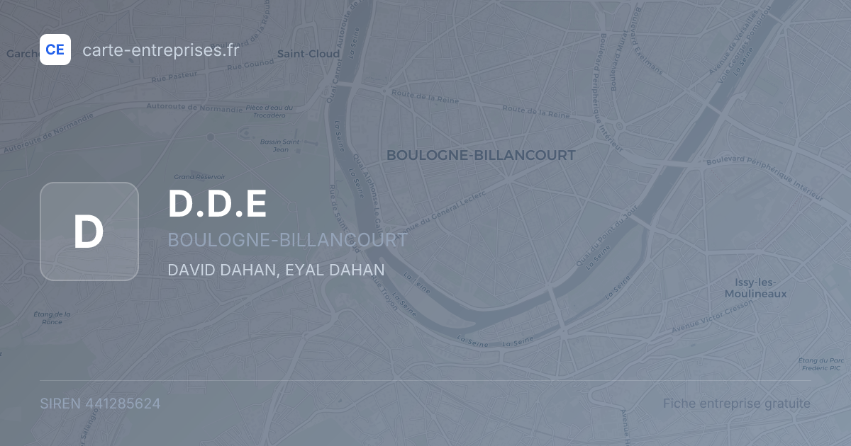 D.D.E — 441285624 — fiche entreprise
