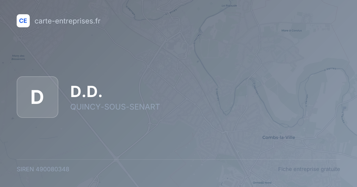 D.D. — 490080348 — fiche entreprise