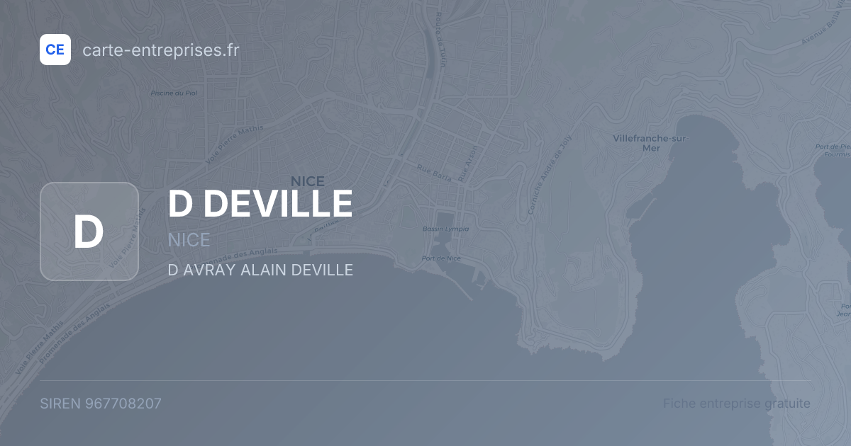 D DEVILLE — 967708207 — fiche entreprise