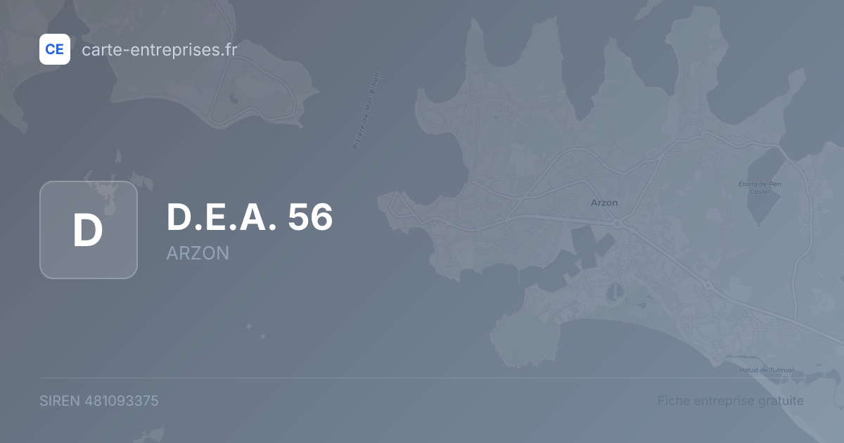 D.E.A. 56 — 481093375 — fiche entreprise