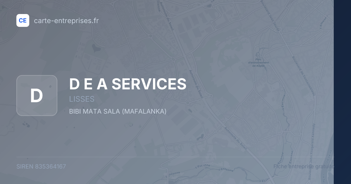 D E A SERVICES — 835364167 — fiche entreprise