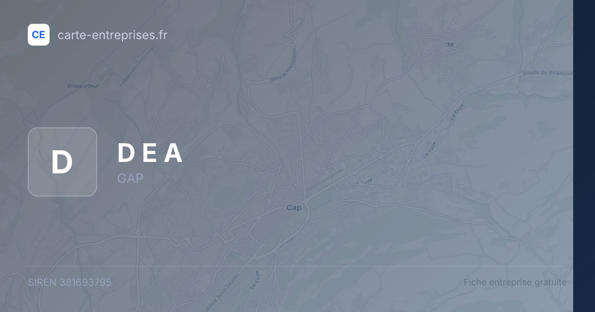 D E A — 381693795 — fiche entreprise