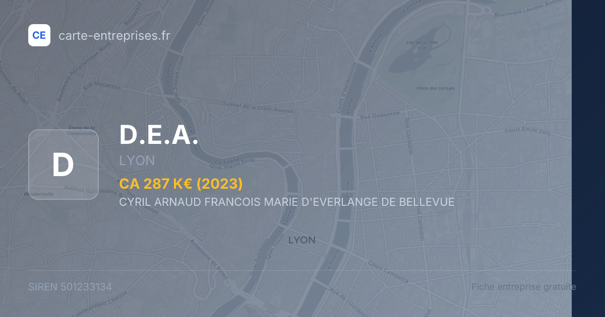 D.E.A. — 501233134 — fiche entreprise