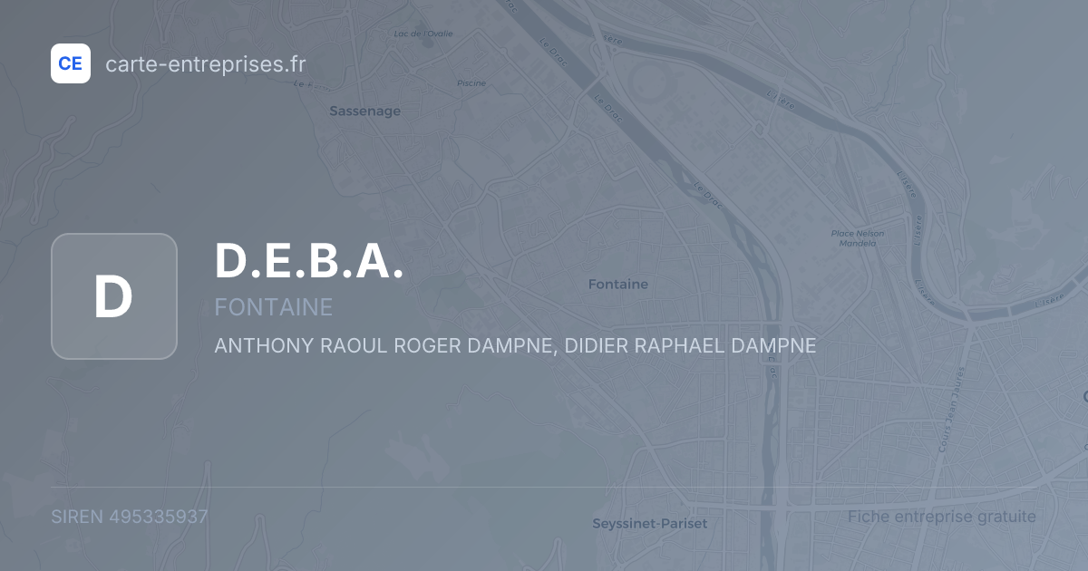 D.E.B.A. — 495335937 — fiche entreprise