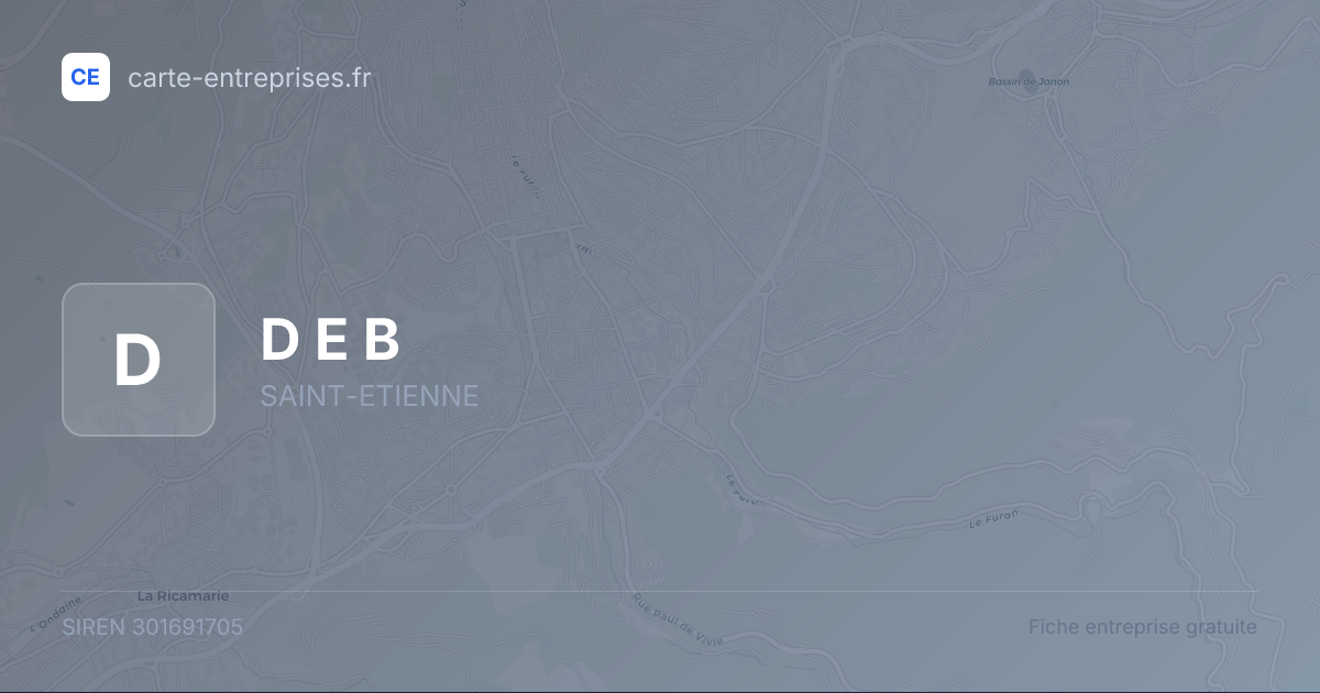 D E B — 301691705 — fiche entreprise