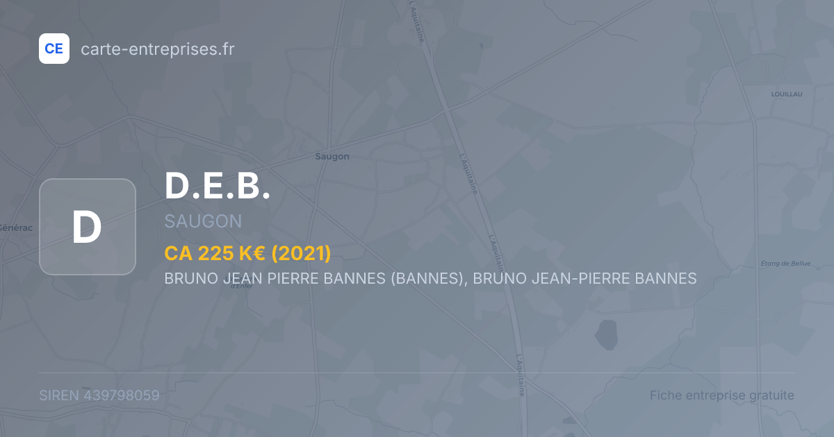 D.E.B. — 439798059 — fiche entreprise