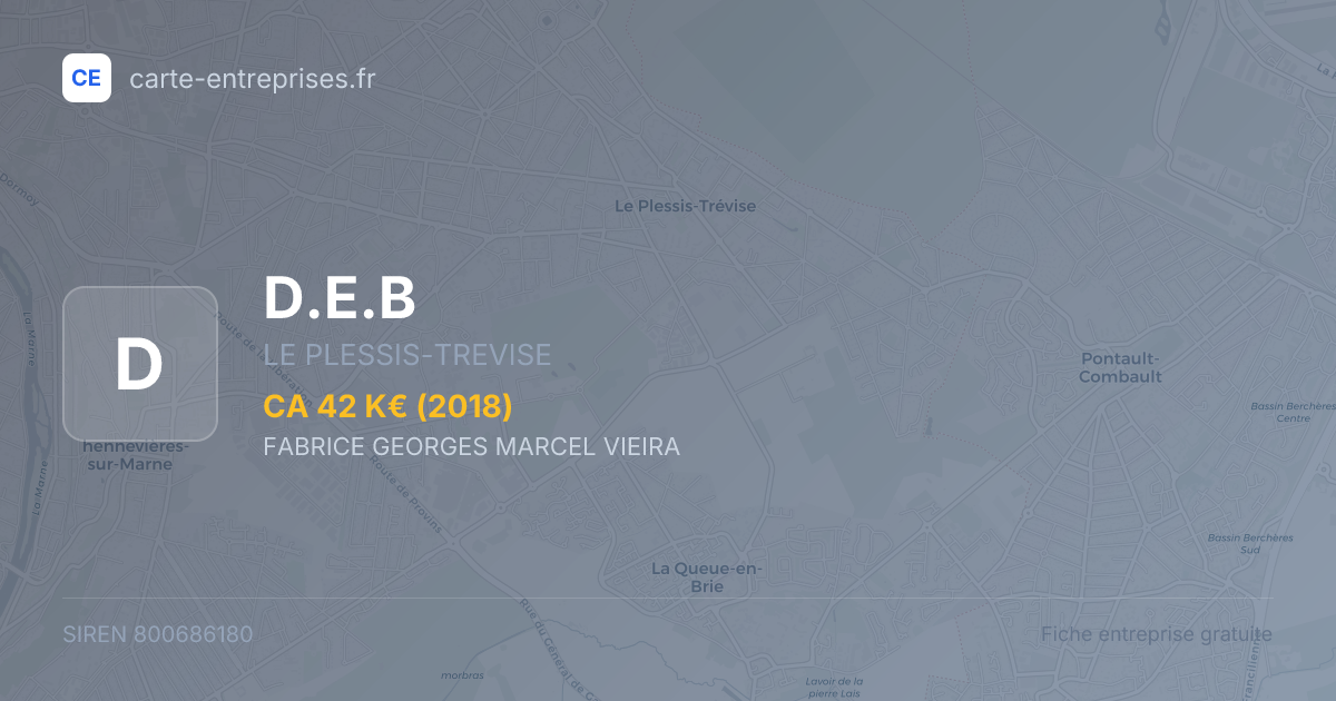 D.E.B — 800686180 — fiche entreprise