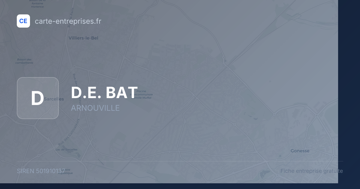 D.E. BAT — 501910137 — fiche entreprise