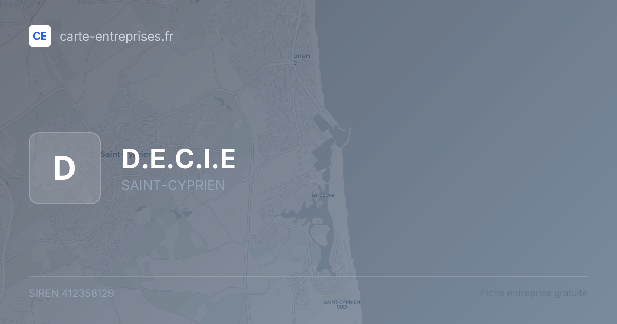 D.E.C.I.E — 412358129 — fiche entreprise