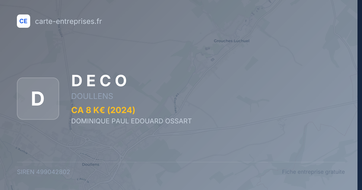 D E C O — 499042802 — fiche entreprise