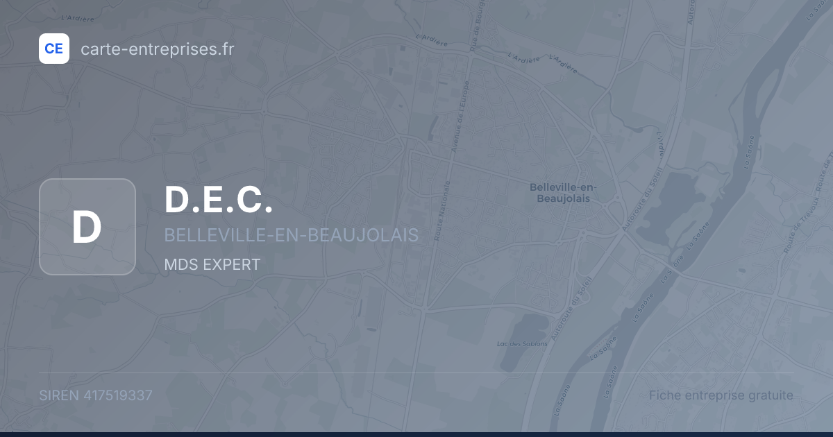D.E.C. — 417519337 — fiche entreprise