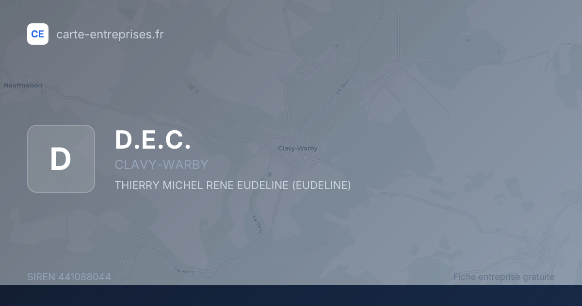 D.E.C. — 441088044 — fiche entreprise