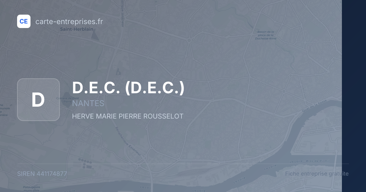 D.E.C. — 441174877 — fiche entreprise