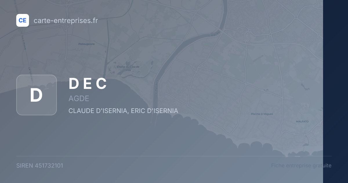 D E C — 451732101 — fiche entreprise