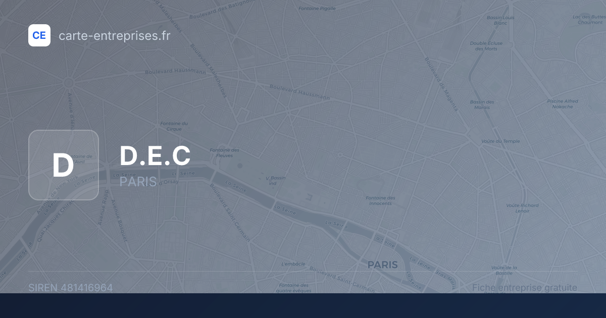 D.E.C — 481416964 — fiche entreprise