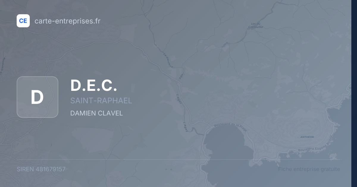 D.E.C. — 481679157 — fiche entreprise