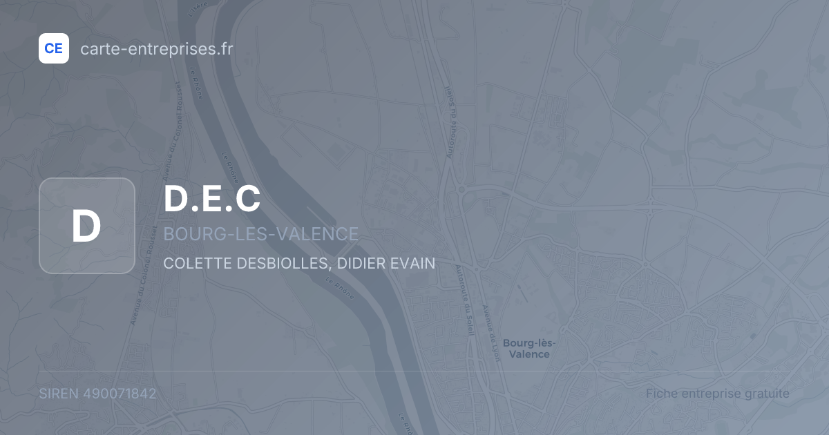 D.E.C — 490071842 — fiche entreprise