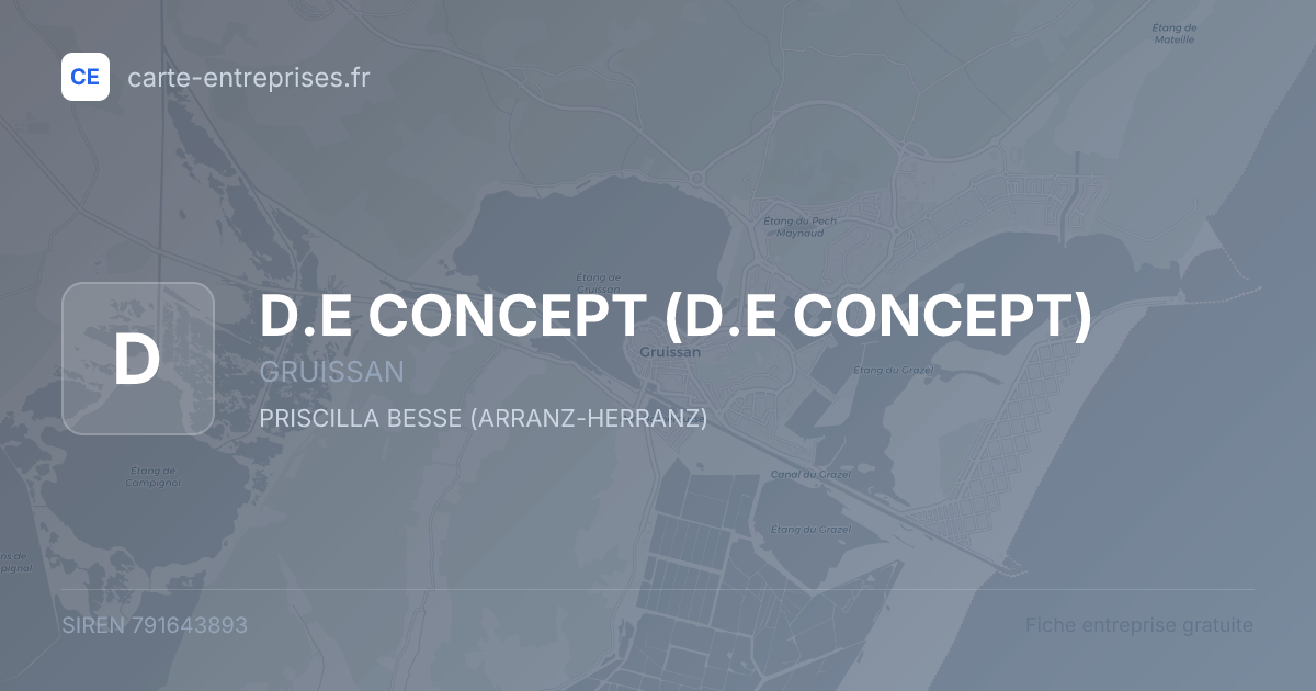 D.E CONCEPT — 791643893 — fiche entreprise