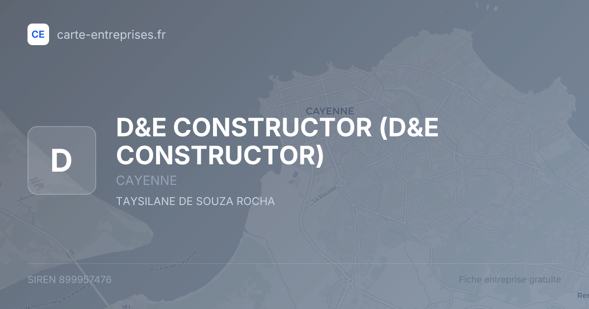 D&E CONSTRUCTOR — 899957476 — fiche entreprise