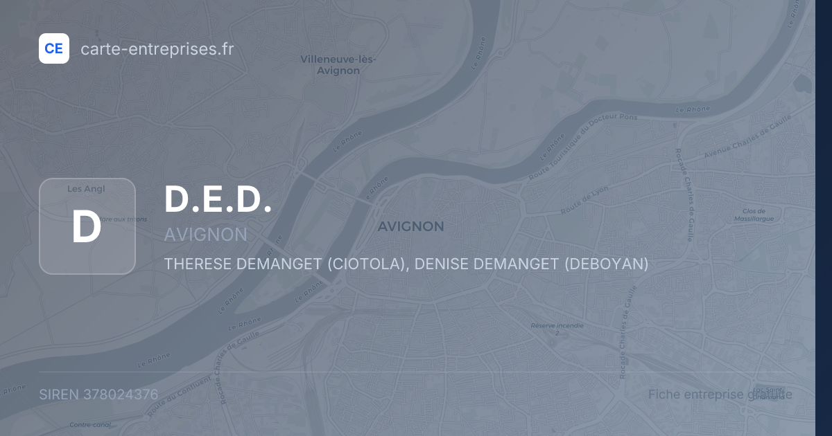 D.E.D. — 378024376 — fiche entreprise