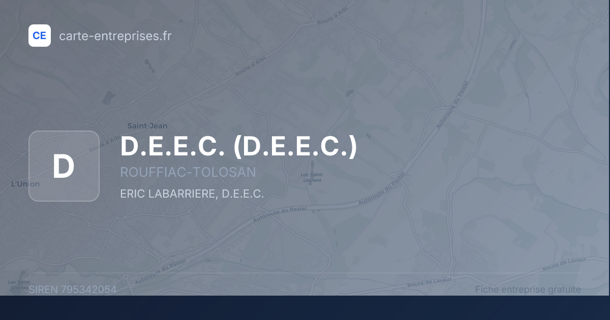 D.E.E.C. — 795342054 — fiche entreprise