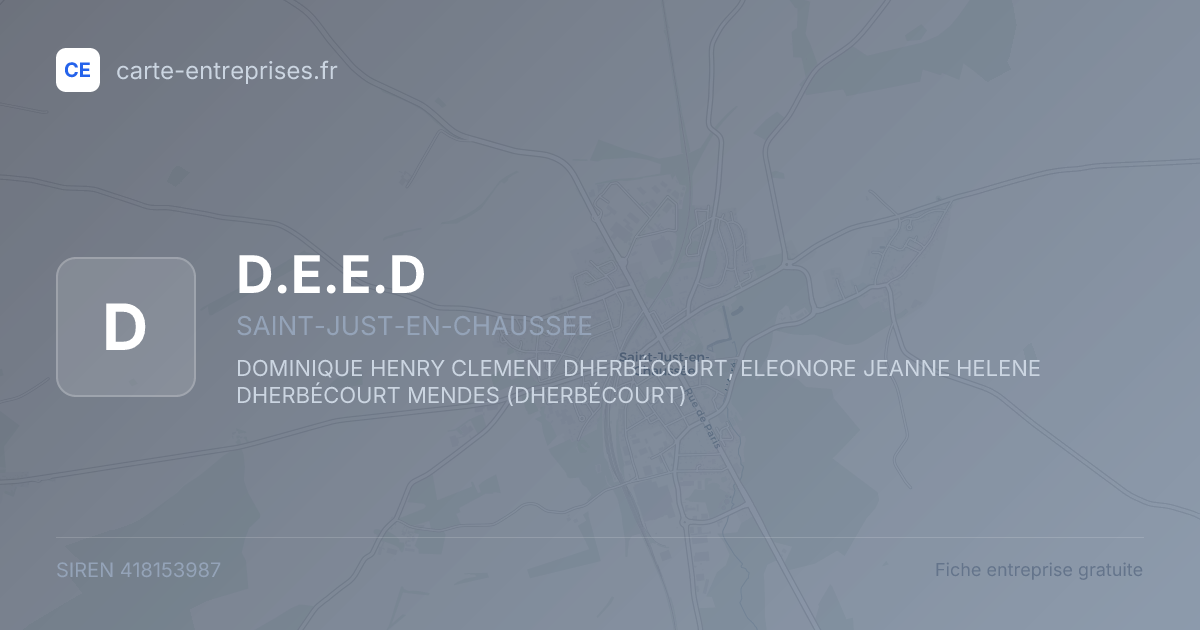 D.E.E.D — 418153987 — fiche entreprise
