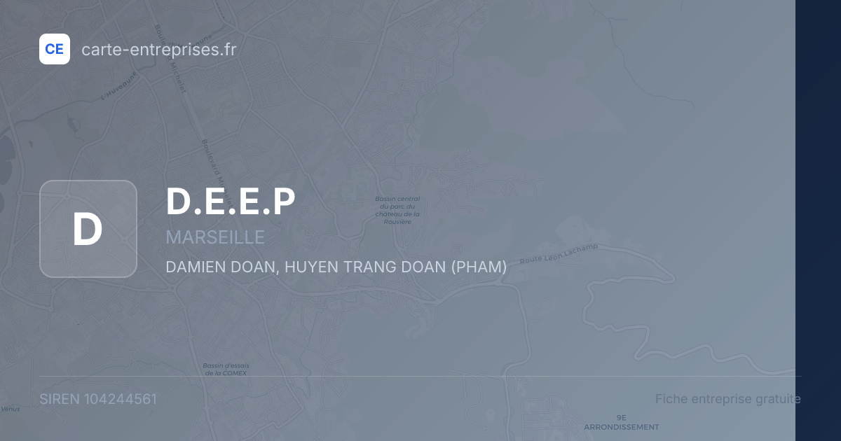 D.E.E.P — 104244561 — fiche entreprise