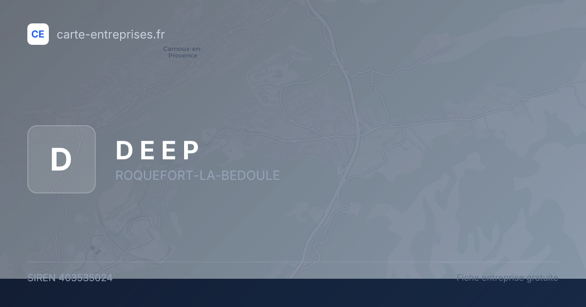 D E E P — 403535024 — fiche entreprise