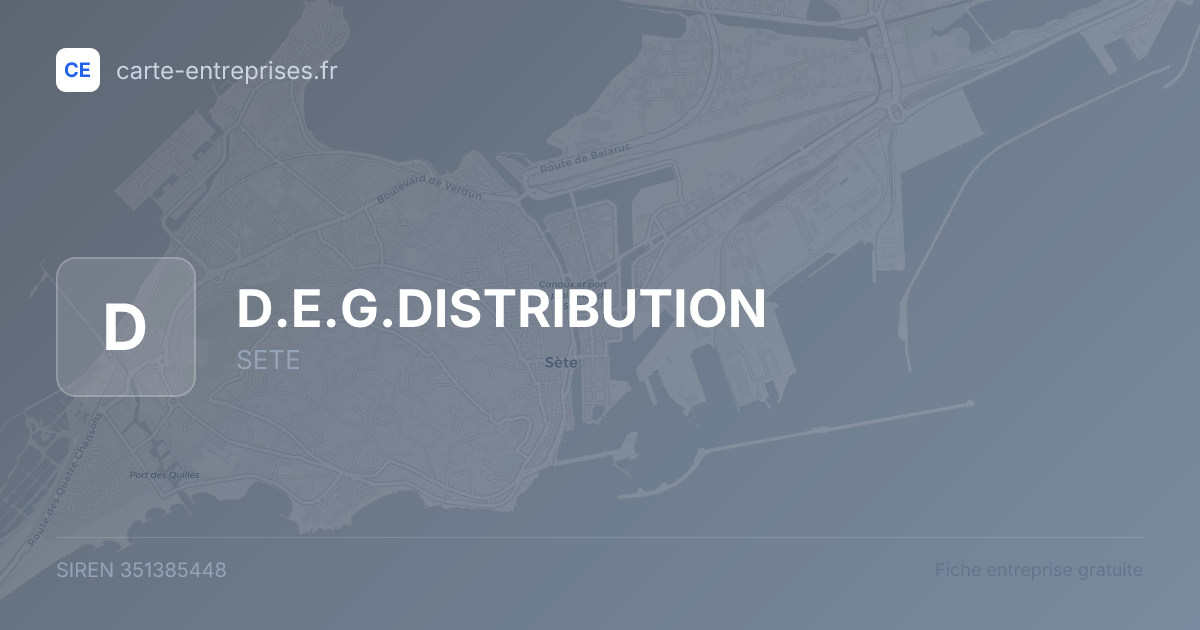 D.E.G.DISTRIBUTION — 351385448 — fiche entreprise