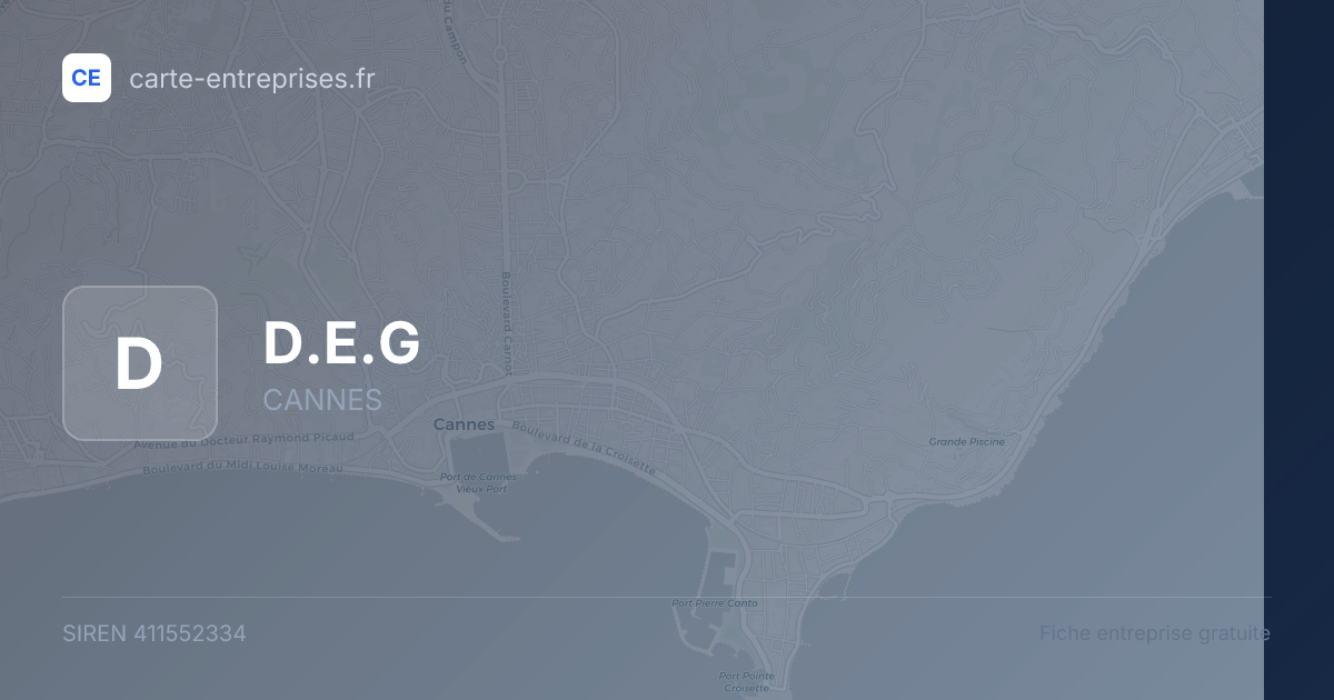 D.E.G — 411552334 — fiche entreprise