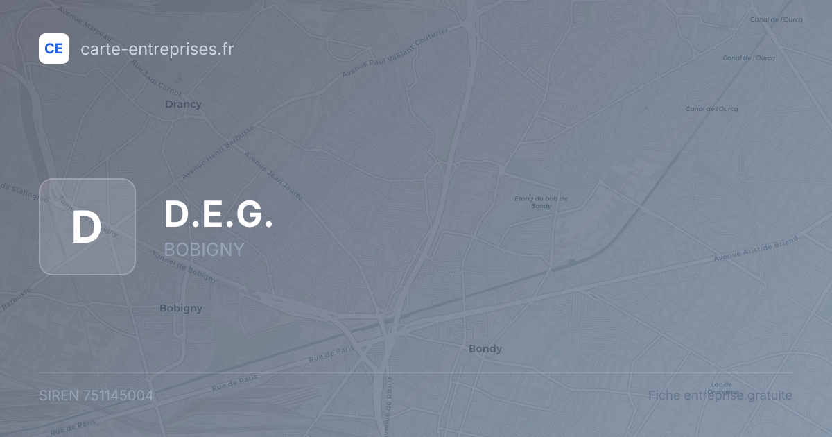 D.E.G. — 751145004 — fiche entreprise