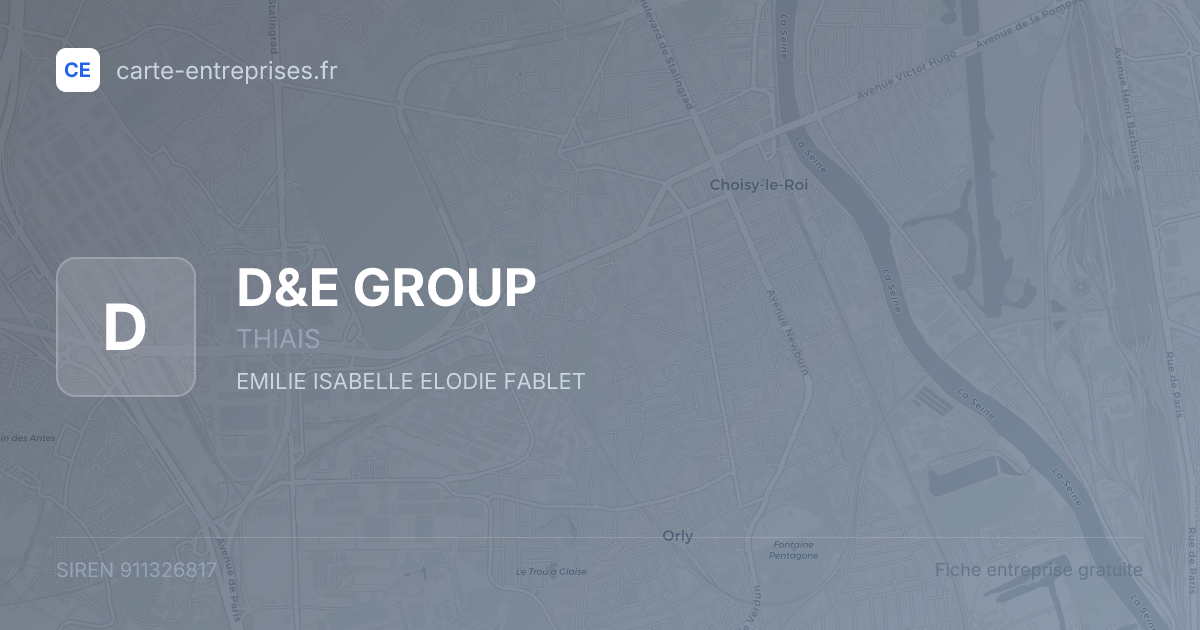 D&E GROUP — 911326817 — fiche entreprise