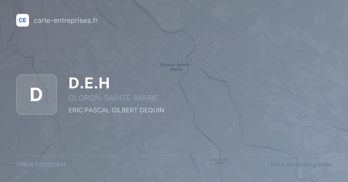 D.E.H — 500382841 — fiche entreprise