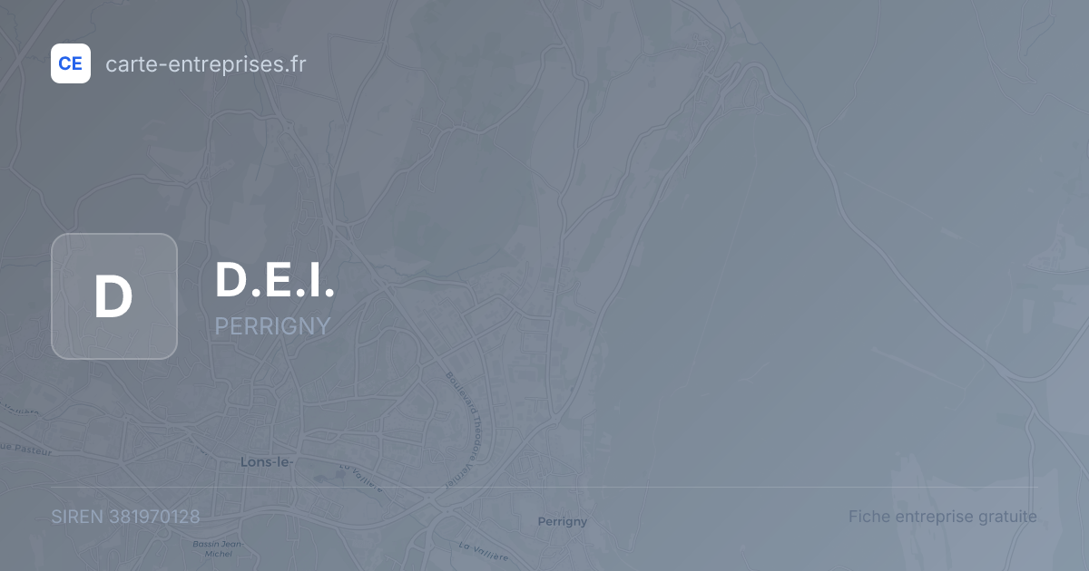 D.E.I. — 381970128 — fiche entreprise