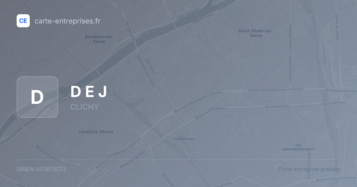 D E J — 403876113 — fiche entreprise